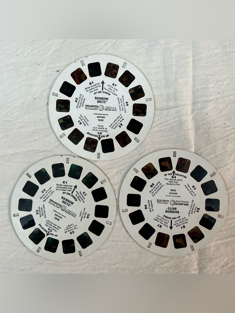 View-Master Rainbow Brite Complete 3 Reel Set 1043 1983 Classic Cartoon Story
